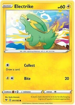Electrike - 051/185 - Common
Sword &amp; Shield: Vivid Voltage Singles *Espanol*