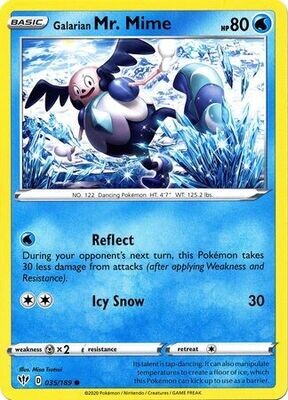 Galarian Mr. Mime - 035/189 - Common
Sword &amp; Shield: Darkness Ablaze Singles