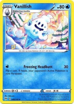 Vanillish - 046/189 - Uncommon
Sword &amp; Shield: Darkness Ablaze Singles *Espanol*