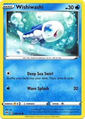 Wishiwashi - 050/189 - Common Sword &amp; Shield: Darkness Ablaze Singles