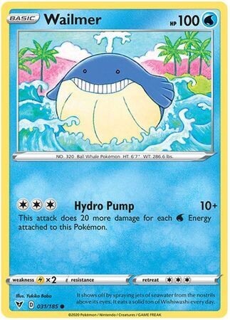 Wailmer - 031/185 - Common
Sword &amp; Shield: Vivid Voltage Singles