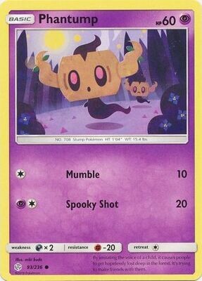 Phantump - 93/236 - Common
Sun &amp; Moon: Cosmic Eclipse Singles
