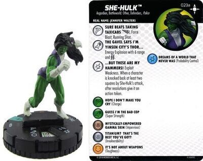 She-Hulk #023a Secret Wars - Battleworld Marvel Heroclix
Marvel: Secret Wars - Battleworld Singles Sin Tarjeta
