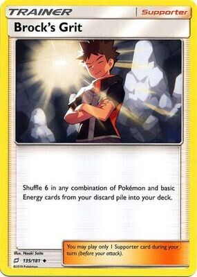 Brock&#39;s Grit - 135/181 - Uncommon Sun &amp; Moon: Team Up Singles (Español)