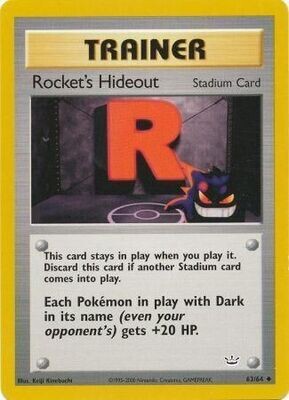 Rocket&#39;s Hideout- 63/64 - Uncommon Unlimited
Neo Revelation Unlimited Singles