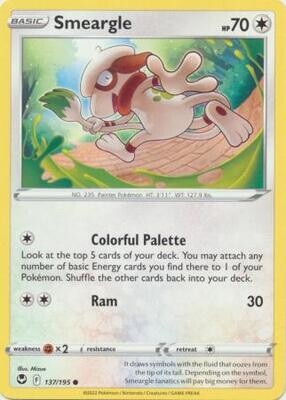 Smeargle - 137/195 - Common Sword &amp; Shield: Silver Tempest Singles