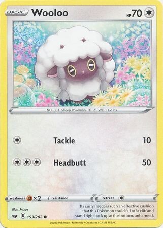 Wooloo - 153/202 - Common
Sword &amp; Shield (Base Set) Singles