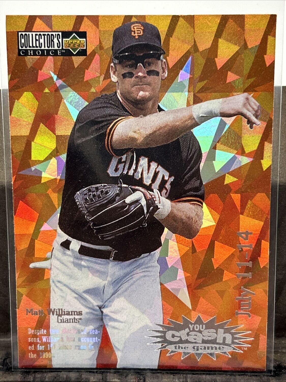 1996 Collectors Choice - Matt Williams #CG24 Giants - You Crash the Game
