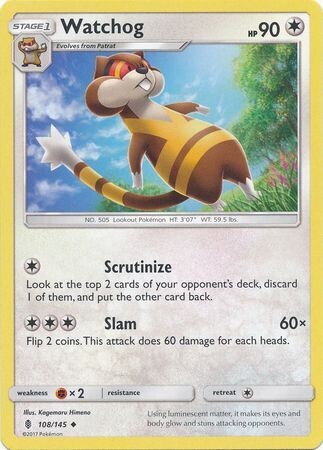 Watchog - 108/145 - Uncommon
Sun &amp; Moon: Guardians Rising Singles(Español)