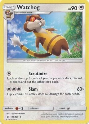Watchog - 108/145 - Uncommon
Sun &amp; Moon: Guardians Rising Singles(Español)