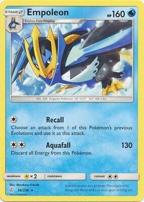 Empoleon - 56/236 - Rare
Sun &amp; Moon: Cosmic Eclipse Singles *Espanol*