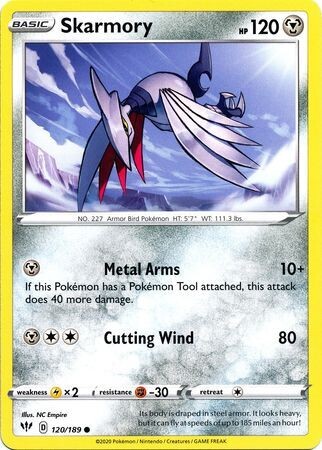 Skarmory - 120/189 - Common Sword &amp; Shield: Darkness Ablaze Singles (Español)