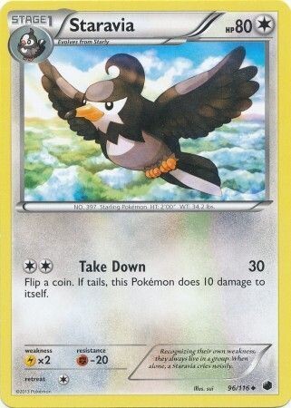 Staravia - 96/116 - Uncommon
Black &amp; White 9: Plasma Freeze Singles
