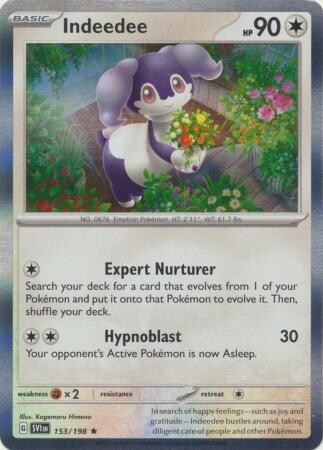 Indeedee - 153/198 - Holo Rare Scarlet &amp; Violet (Base Set) Singles