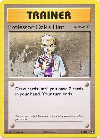 Professor Oak&#39;s Hint - 84/108 - Uncommon XY: Evolutions Singles