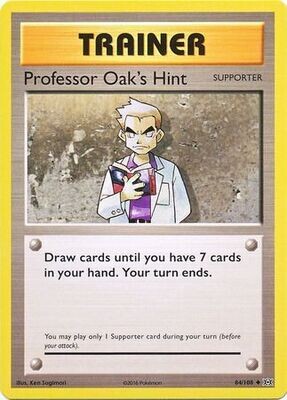 Professor Oak&#39;s Hint - 84/108 - Uncommon XY: Evolutions Singles