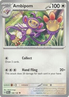 Ambipom - 146/182 - Uncommon Scarlet &amp; Violet: Paradox Rift Singles