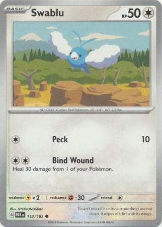 Swablu - 152/182 - Common Scarlet &amp; Violet: Paradox Rift Singles