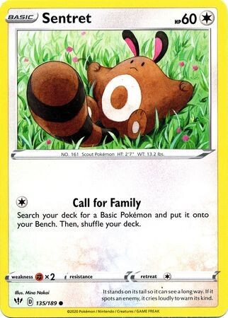 Sentret - 135/189 - Common
Sword &amp; Shield: Darkness Ablaze Singles (Español)