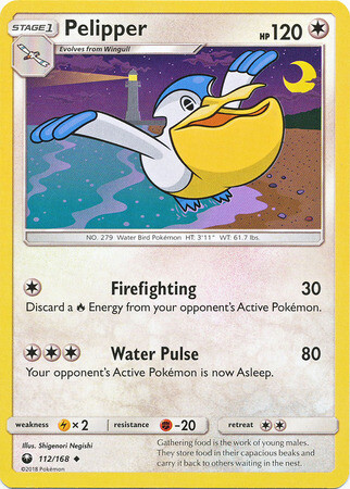 Pelipper - 112/168 - Uncommon
Sun &amp; Moon: Celestial Storm Singles