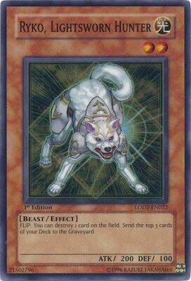 SJ Ryko, Lightsworn Hunter - LODT-EN022 - Super Rare 1st Edition
Light of Destruction [LODT] Singles