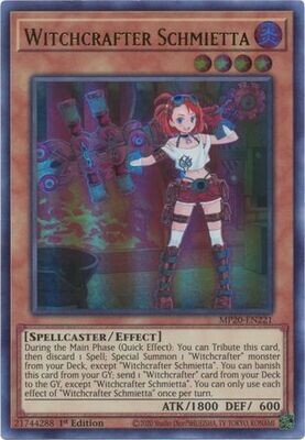 SH Witchcrafter Schmietta - MP20-EN221 - Ultra Rare 1st Edition
2020 Mega-Tin: Lost Memories 1st Edition Singles