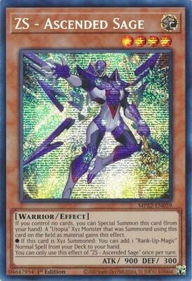 ZS - Ascended Sage - MP22-EN059 - Prismatic Secret Rare 1st Edition
2022 Mega-Tin: Pharaoh&#39;s Gods 1st Edition Singles