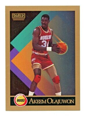 Akeem Olajuwon, &quot;Houston Rockets&quot;, 1990-91 SkyBox Basketball Card #110 NBA