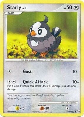 Starly - 101/130 - Common
Diamond &amp; Pearl (Base Set) Singles
