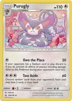 Purugly - 109/156 - Uncommon
Sun &amp; Moon: Ultra Prism Singles(Español)