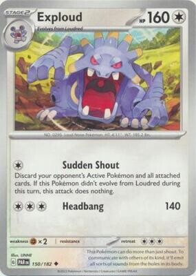 Exploud - 150/182 - Uncommon Scarlet &amp; Violet: Paradox Rift Singles