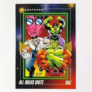 Marvel Impel 1992 All Hulks Unite Milestones Trading Card 194 Series 3 MCU