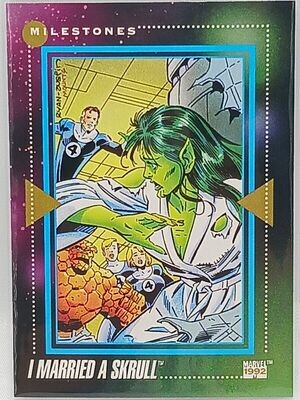 Marvel Impel Series 3 1992 I Married A Skrull Milestones Trading Card 192