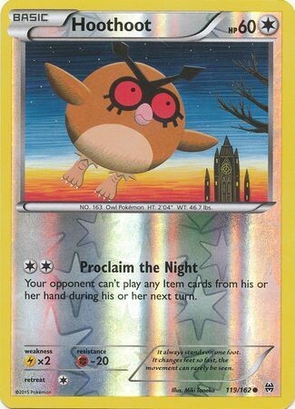 Hoothoot - 119/162 - Common Reverse Holo
XY: Breakthrough Reverse Holo Singles