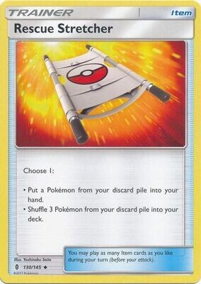 Rescue Stretcher - 130/145 - Uncommon Sun &amp; Moon: Guardians Rising Singles