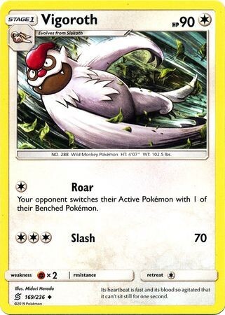 Vigoroth - 169/236 - Uncommon
Sun &amp; Moon: Unified Minds Singles (Español)