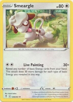 Smeargle - 128/203 - Rare
Sword &amp; Shield: Evolving Skies Singles