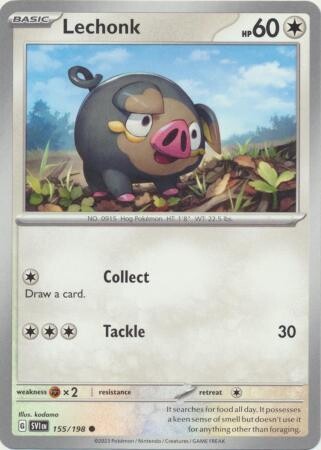 Lechonk - 155/198 - Common
Scarlet &amp; Violet (Base Set) Singles
