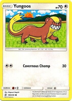 Yungoos - 180/236 - Common
Sun &amp; Moon: Unified Minds Singles(Español)