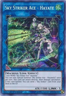 SH Sky Striker Ace - Hayate - MP19-EN109 - Prismatic Secret Rare 1st Edition
Yu-Gi-Oh! 2019 Mega-Tins: Gold Sarcophagus Tin Mega Pack Singles