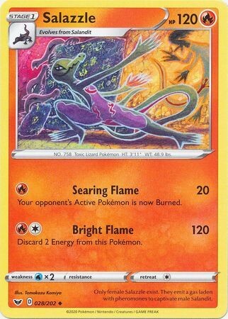 Salazzle - 028/202 - Uncommon
Sword &amp; Shield (Base Set) Singles