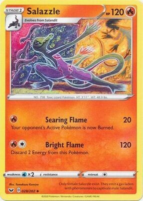 Salazzle - 028/202 - Uncommon
Sword &amp; Shield (Base Set) Singles