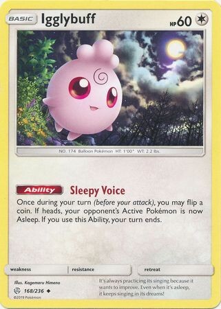 Igglybuff - 168/236 - Uncommon Sun &amp; Moon: Cosmic Eclipse Singles (Español)