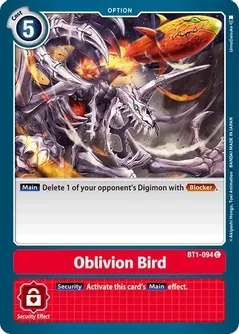 Oblivion Bird - Release Special Booster (BT01-03)
Release Special Booster
