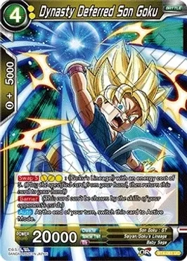 Dynasty Deferred Son Goku - Colossal Warfare (DBS-B04)
Colossal Warfare