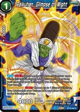 Paikuhan, Glimpse of Might - Dawn of the Z-Legends (DBS-B18)
Dawn of the Z-Legends