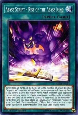Abyss Script - Rise of the Abyss King - LED3-EN054 - Common 1st Edition Legendary Duelists: White Dragon Abyss Singles