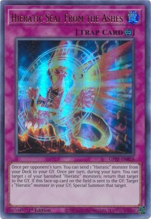 Hieratic Seal From the Ashes - GFTP-EN058 - Ultra Rare 1st Edition
Ghosts From The Past 1st Edition Singles