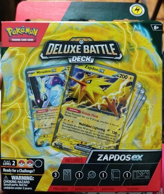 SJ Deluxe Battle Deck Zapdos ex Pokemon TCG Nuevo Sellado
