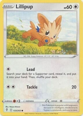 Lillipup - 133/203 - Common
Sword &amp; Shield: Evolving Skies Singles (Español)